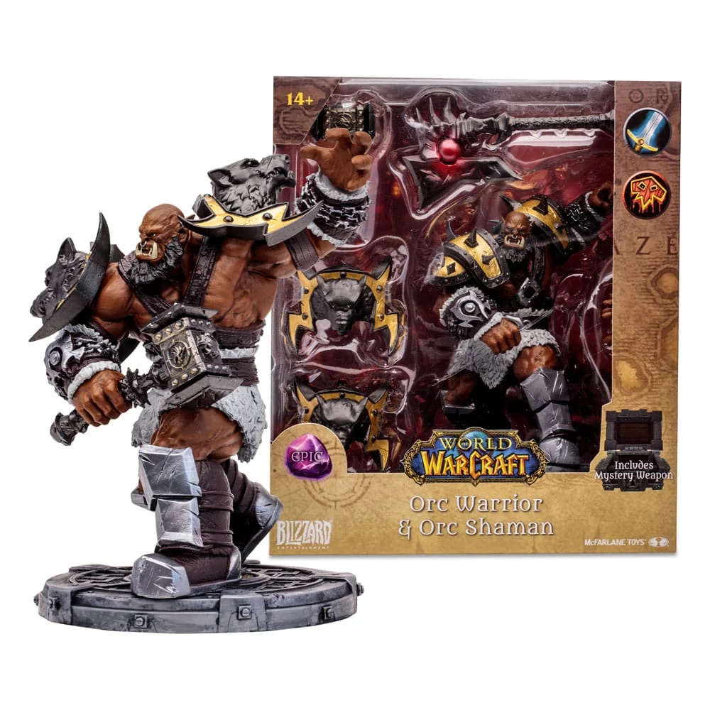 World of Warcraft Akciófigura - Orc: Shaman / Warrior (Epic) 15 cm