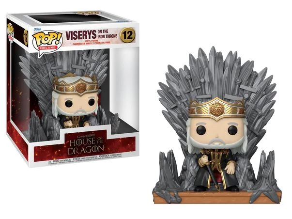 House of the Dragon Deluxe POP! TV Vinyl Figura - Viserys on The Iron Throne 9 cm #12