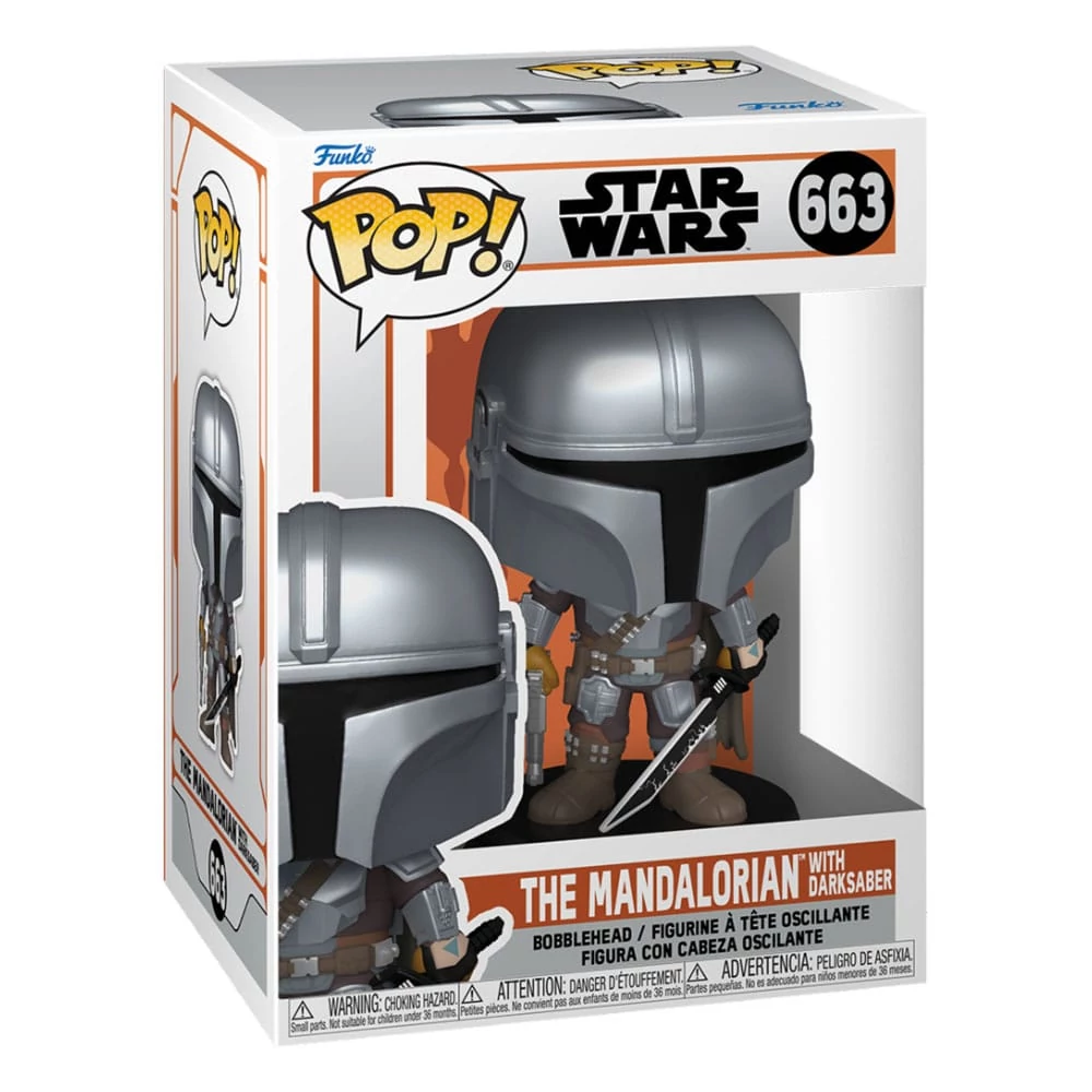 The Mandalorian Funko POP! Star Wars Figura - The Mandalorian with Darksaber 9 cm #663