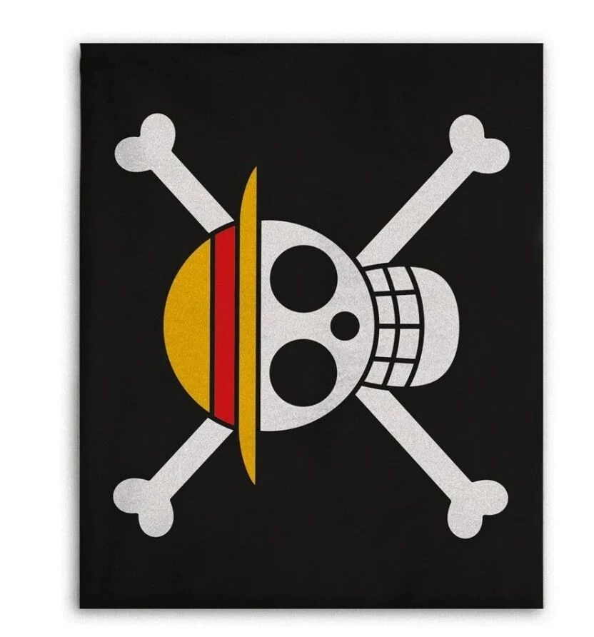 One Piece Flanel Pléd - Straw Hat Crew 100% Flanel 130x160 cm