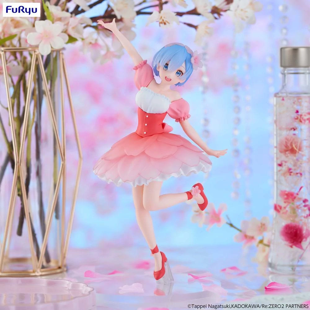 Re:Zero Starting Life in Another World Trio-Try-iT PVC Szobor - Rem /Cherry Blossoms 21 cm