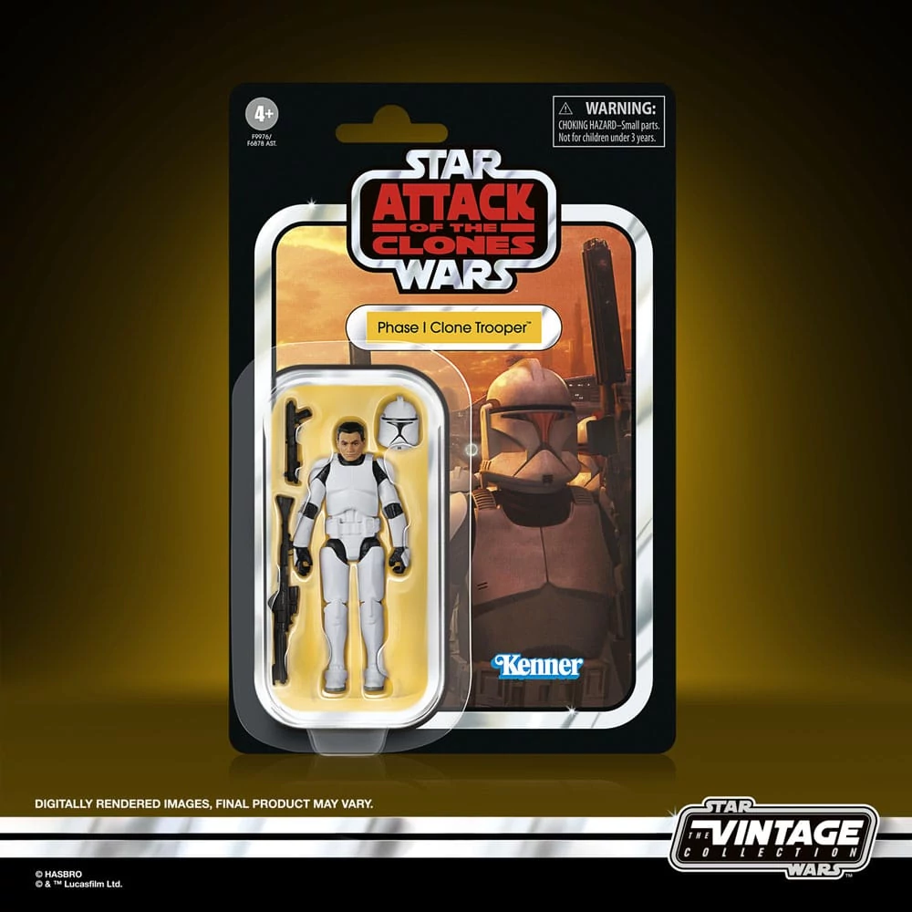 Star Wars Episode II Vintage Collection Akciófigura - Phase I Clone Trooper 10 cm