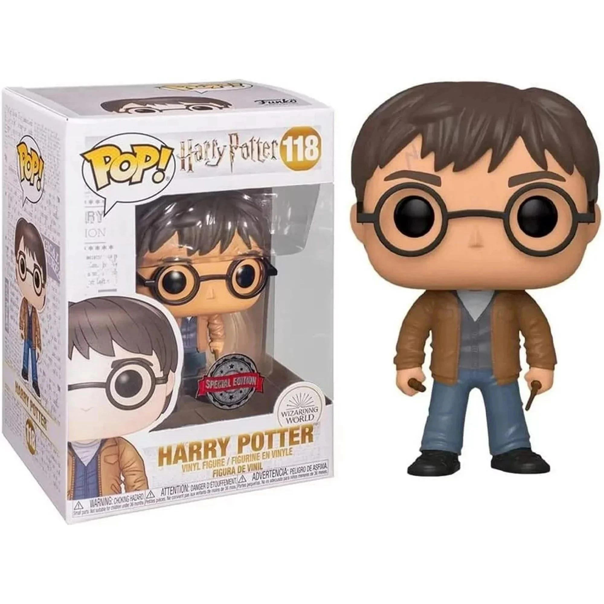 Harry Potter Funko POP! Vinyl Figura - Harry Potter w/ 2 wands (Exclusive) 9 cm #118
