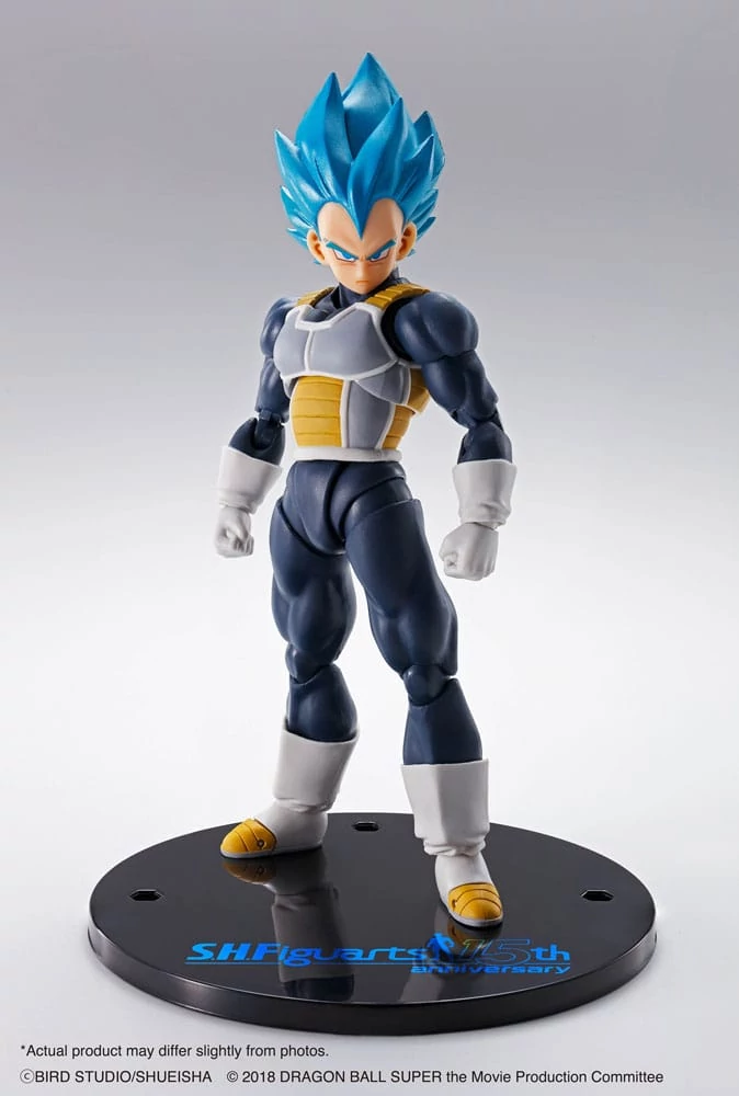 Dragon Ball Super S.H. Figuarts Akciófigura - Vegeta Super Saiyan Blue (15th Anniversary Version) 14 cm