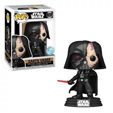 Star Wars: Obi-Wan Kenobi Funko POP! Vinyl Figura - Darth Vader (Damaged Helmet) 9 cm #637 (Exclusive)