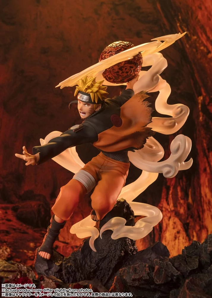 Naruto Shippuden FiguartsZERO Extra Battle PVC Szobor - Naruto Uzumaki-Sage Art: Lava Release Rasens