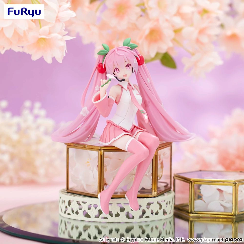 Hatsune Miku Noodle Stopper PVC Szobor - Sakura Miku 2024 15 cm