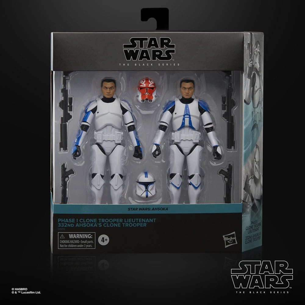 Star Wars: Ahsoka Black Series Akciófigurák - Phase I Clone Trooper Lieutenant & 332nd Ahsoka's Clon