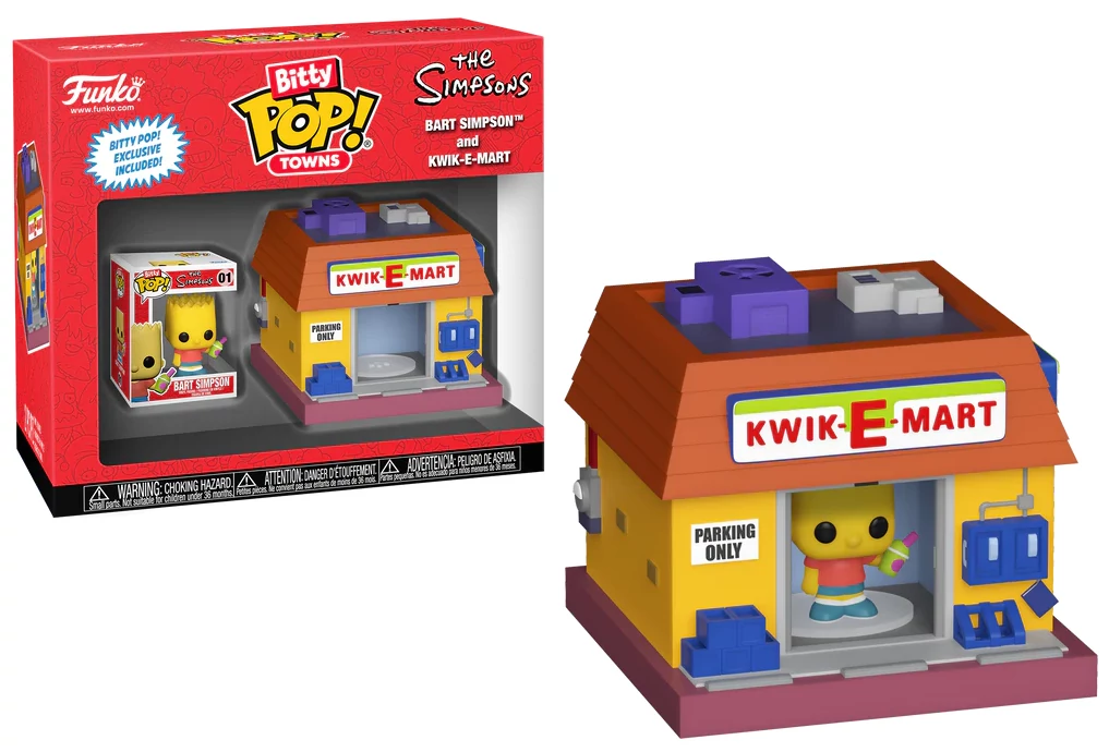 The Simpsons Bitty POP! Town Figura - Bart Simpson and Kwik-E-Mart 2.5 cm