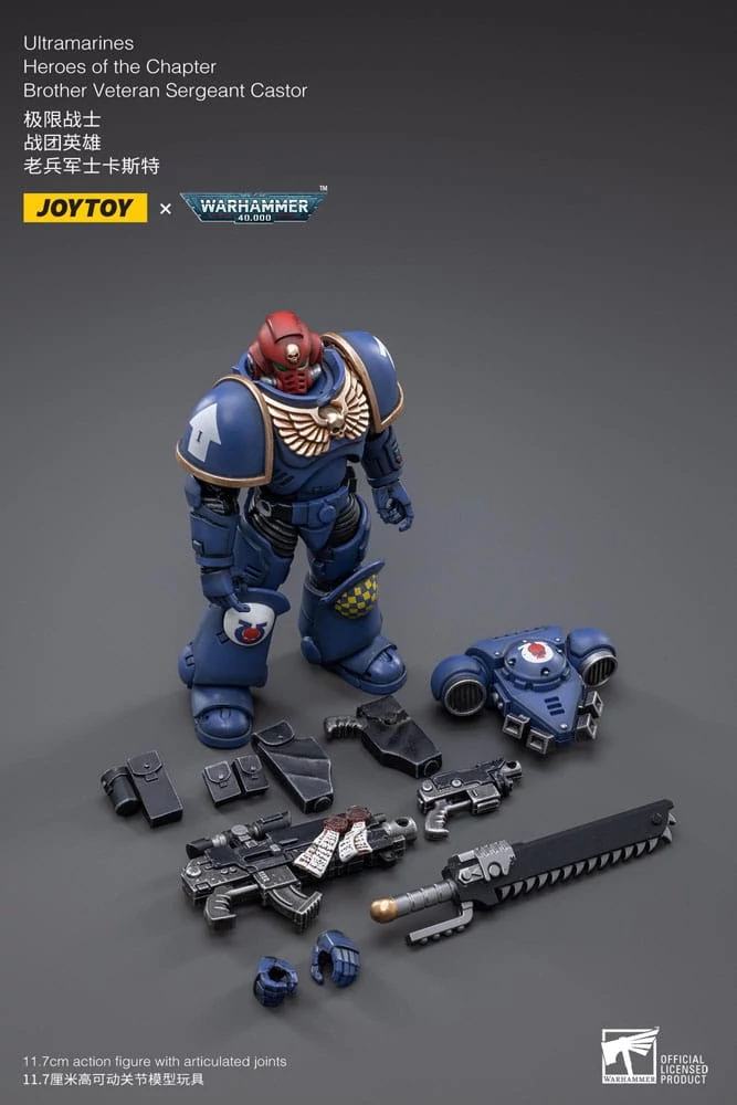 Warhammer 40k Akciófigura - 1/18 Ultramarines Heroes of the Chapter Brother Veteran Sergeant Castor
