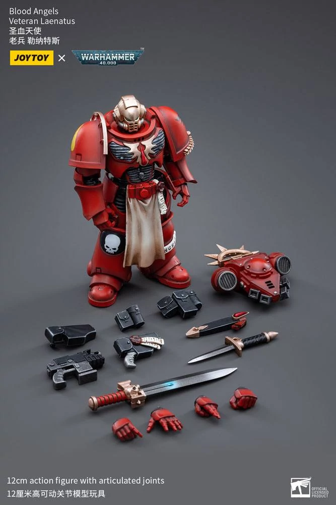 Warhammer 40k Akciófigura - 1/18 Blood Angels Veteran Laenatus 12 cm