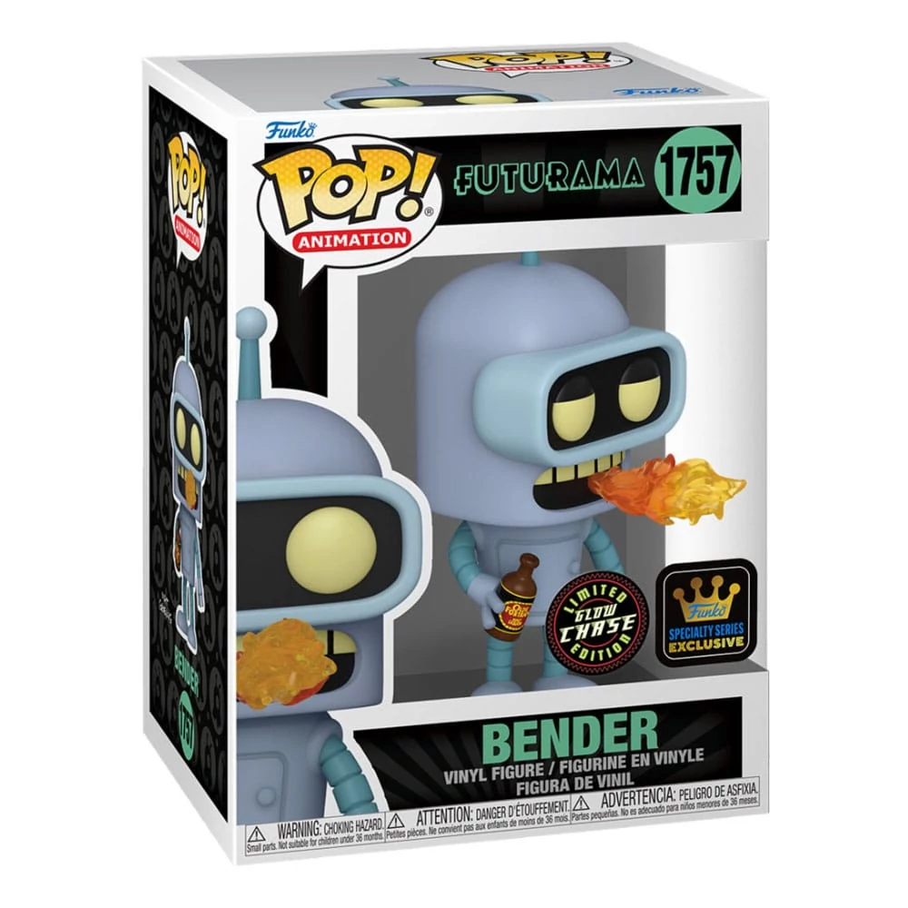 Futurama POP! TV Figura - Bender (GW) 9 cm #1757 (CHASE)