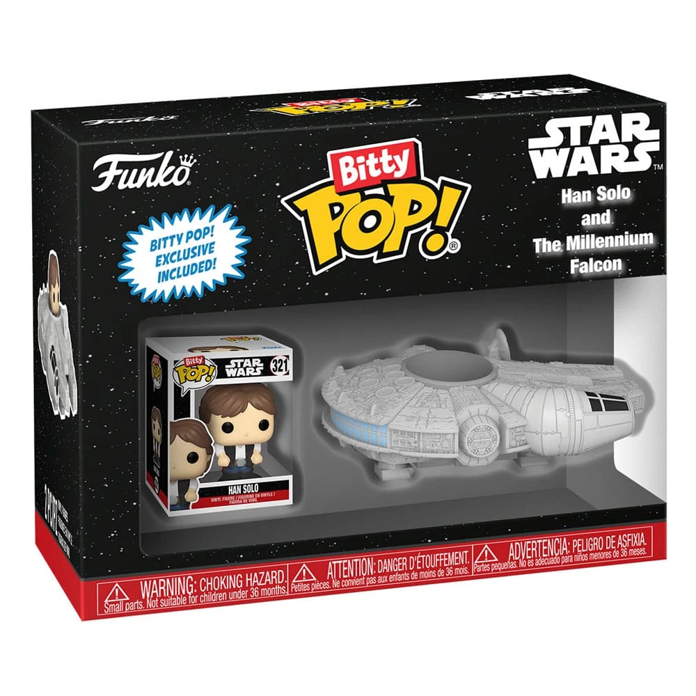 Star Wars Bitty POP! Ride Figura - Han Solo with Milennium Falcon