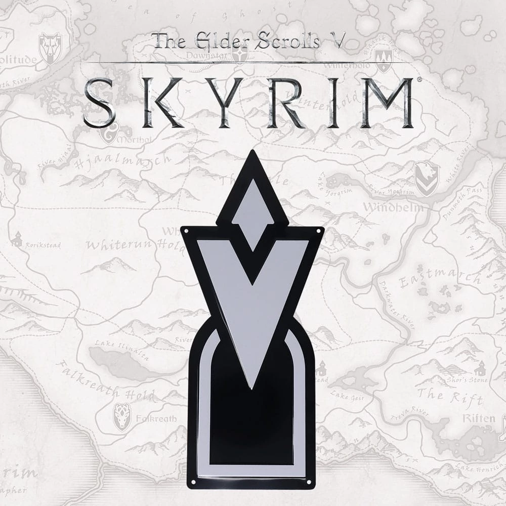 Elder Scrolls Skyrim Fém Tábla - Skyrim Quest Marker