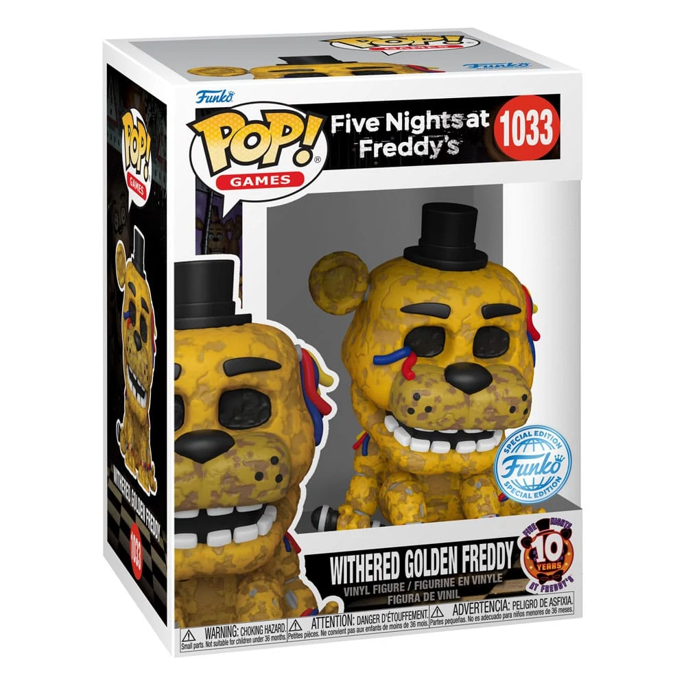 Five Nights at Freddys POP! Games figura - Withered Golden Freddy 9 cm #1033