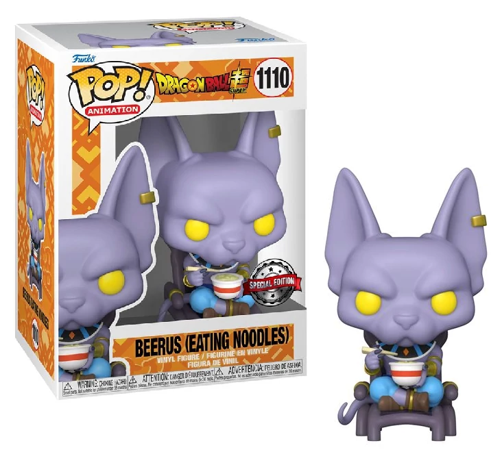Dragon Ball Super POP! Animation Figura - Beerus (Eating Noodles) 9 cm #1110