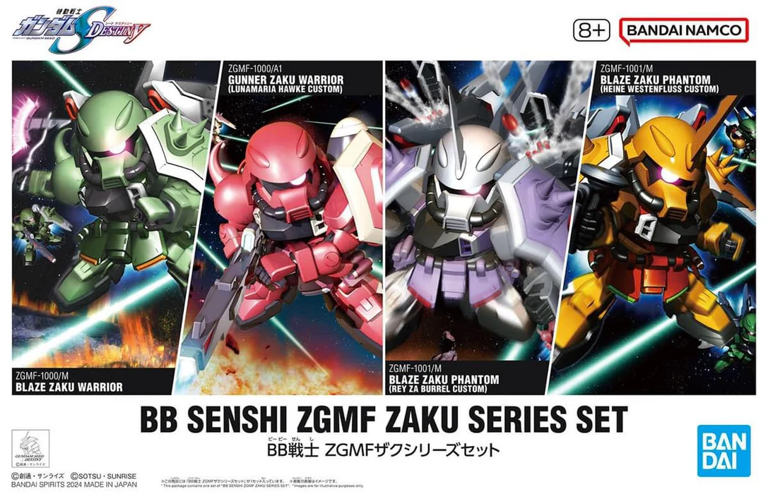 Gundam Modell - BB Senshi ZGMF Zaku Series Set