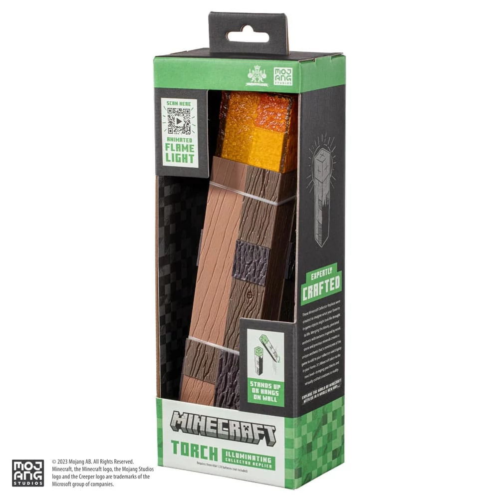 Minecraft Fáklya Lámpa - Collectors Replica - Collector Replica 25 cm
