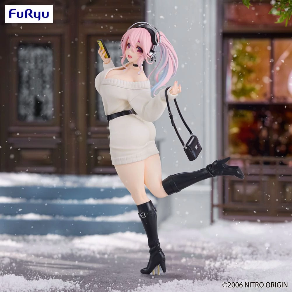 Super Sonico Trio-Try-iT PVC Szobor -Winter Memory Ver. 21 cm