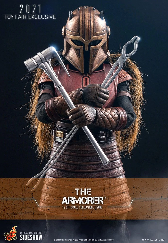 Star Wars The Mandalorian 1/6 Akciófigura - The Armorer 2021 Toy Fair Exclusive 29 cm