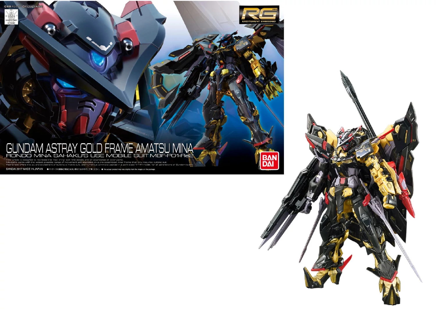Gundam Modell - RG 1/144 Gundam Astray Goldframe Amatsu Mina 13 cm