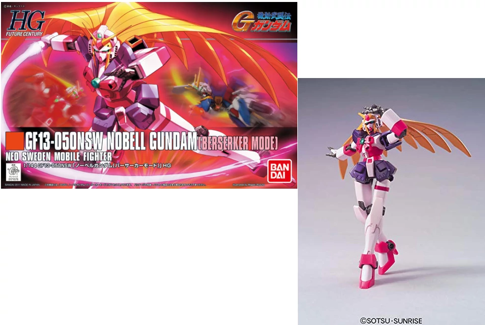 Gundam Modell - 1/144 HGUC Nobell Gundam Modell Berserker Mode 13 cm