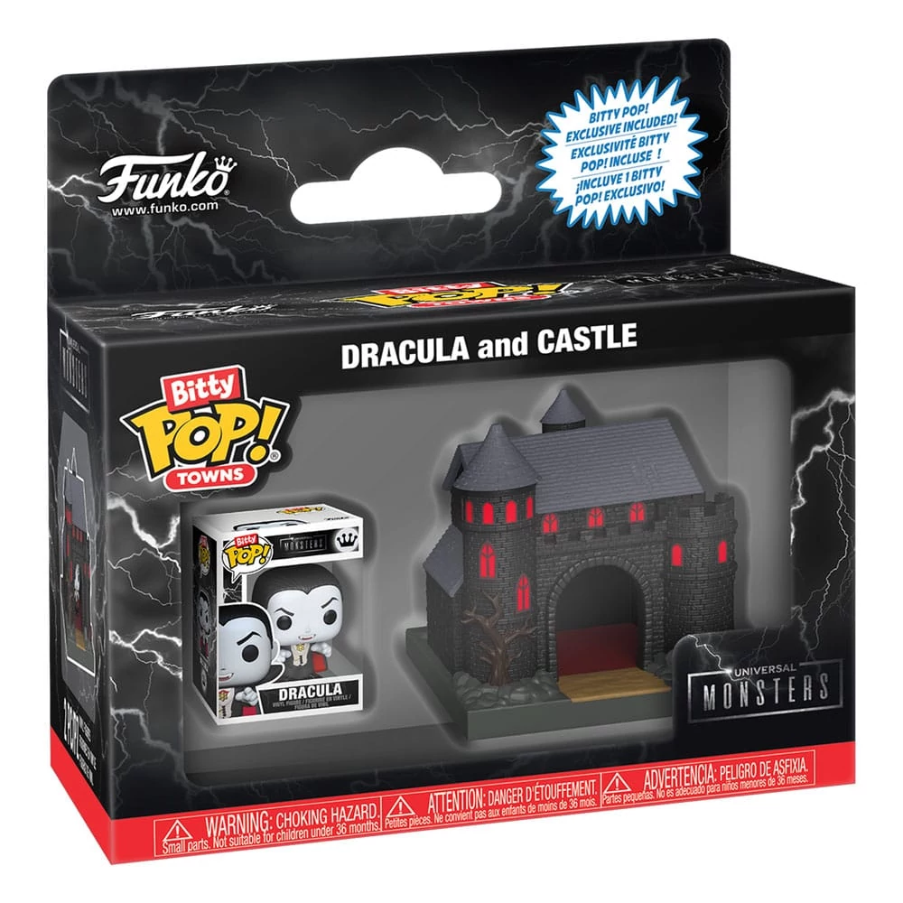 Universal Monsters Bitty POP! Town Figura - Dracula's Castle w/ Dracula 2.5 cm