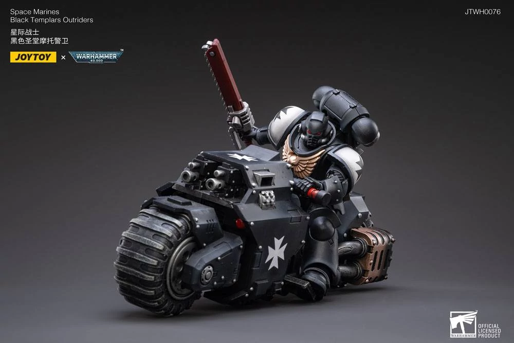 Warhammer 40k 1/18 Jármű + Figura - Black Templars Outrider Brother Valtus + Bike