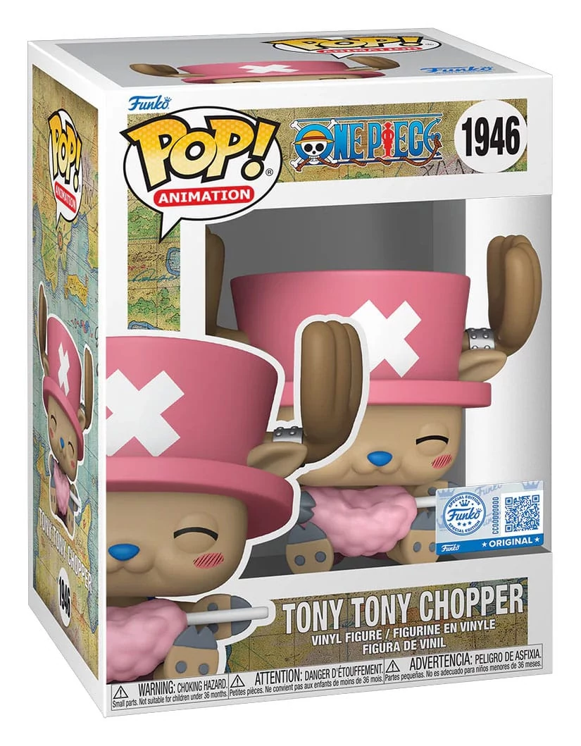 One Piece POP! Animation Figura - Tony Tony Chopper w/ Cotton Candy (Exclusive) 9 cm #1946