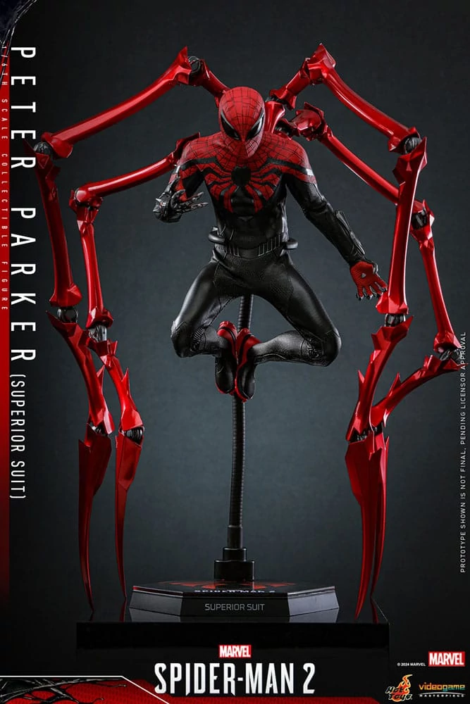 Spider-Man 2 Video Game Masterpiece 1/6 Akciófigura - Peter Parker (Superior Suit) 30 cm