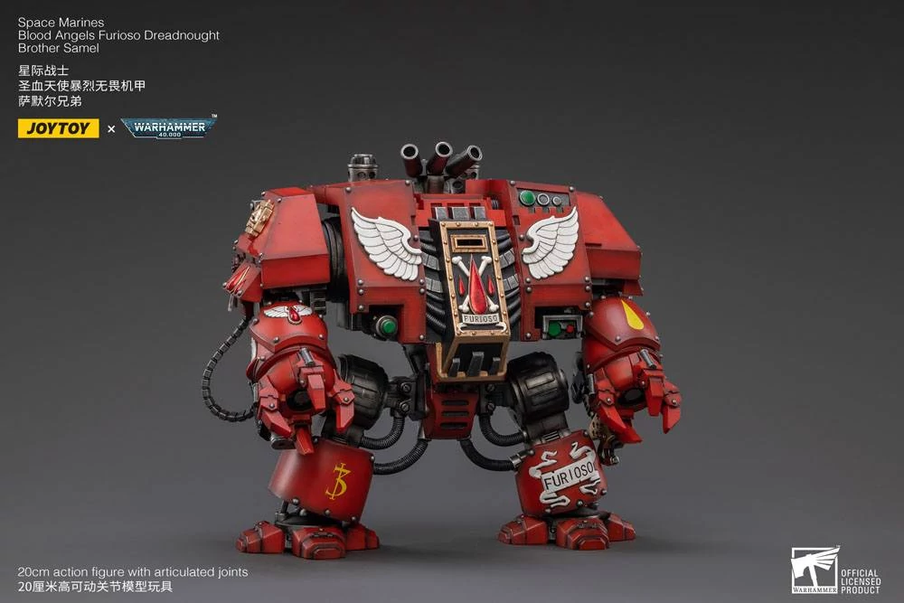 Warhammer 40k 1/18 Akciófigura - Blood Angels Furioso Dreadnought Brother Samel 20 cm