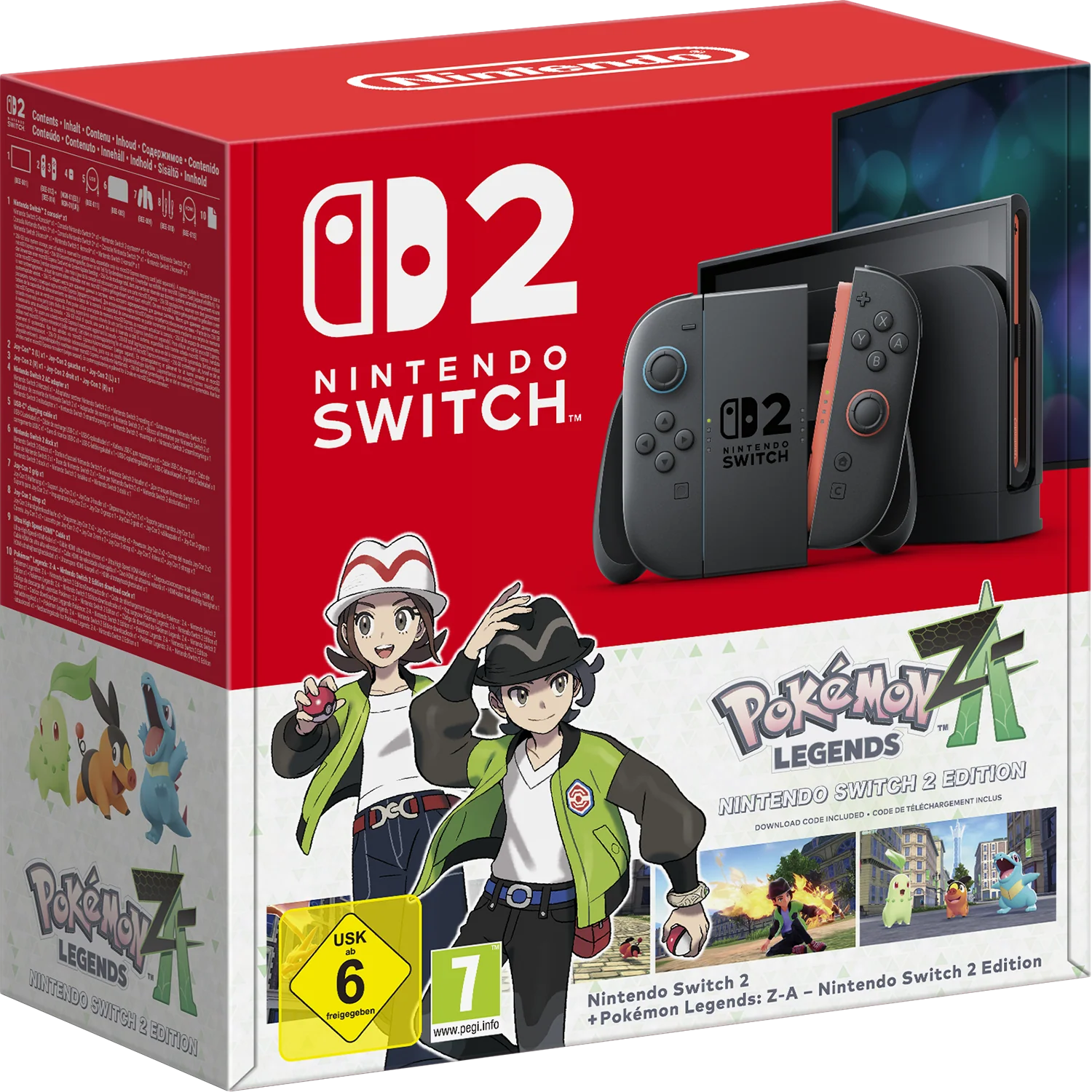 Nintendo Switch 2 + Pokémon Legends: Z-A + fólia
